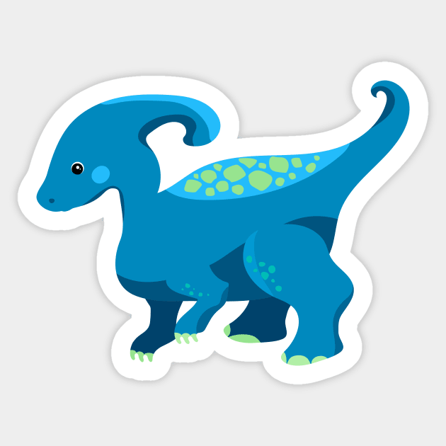 blue cute dinosaur Sticker by  ESHA-Studio